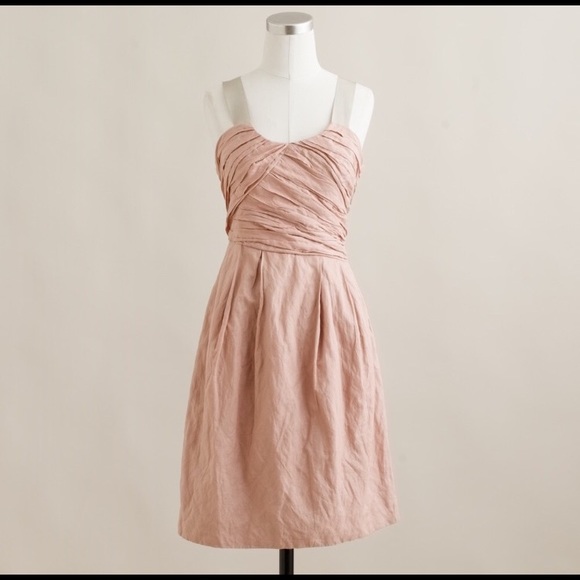 J. Crew Dresses & Skirts - J. Crew blush pink crinkled cotton Vivette dress